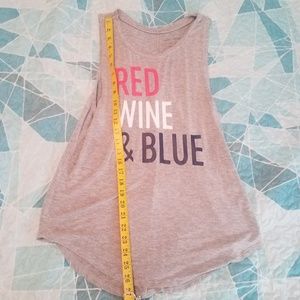 "Red, Wine, and Blue" Flowy Tank